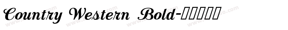 Country Western Bold字体转换
